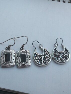 Brighton lot of 2 pairs of earrings reversible